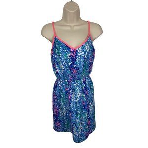SOPRANO Women's Blue Abstract Floral Dress Size Small